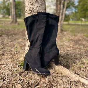 Black Knee-High Boots